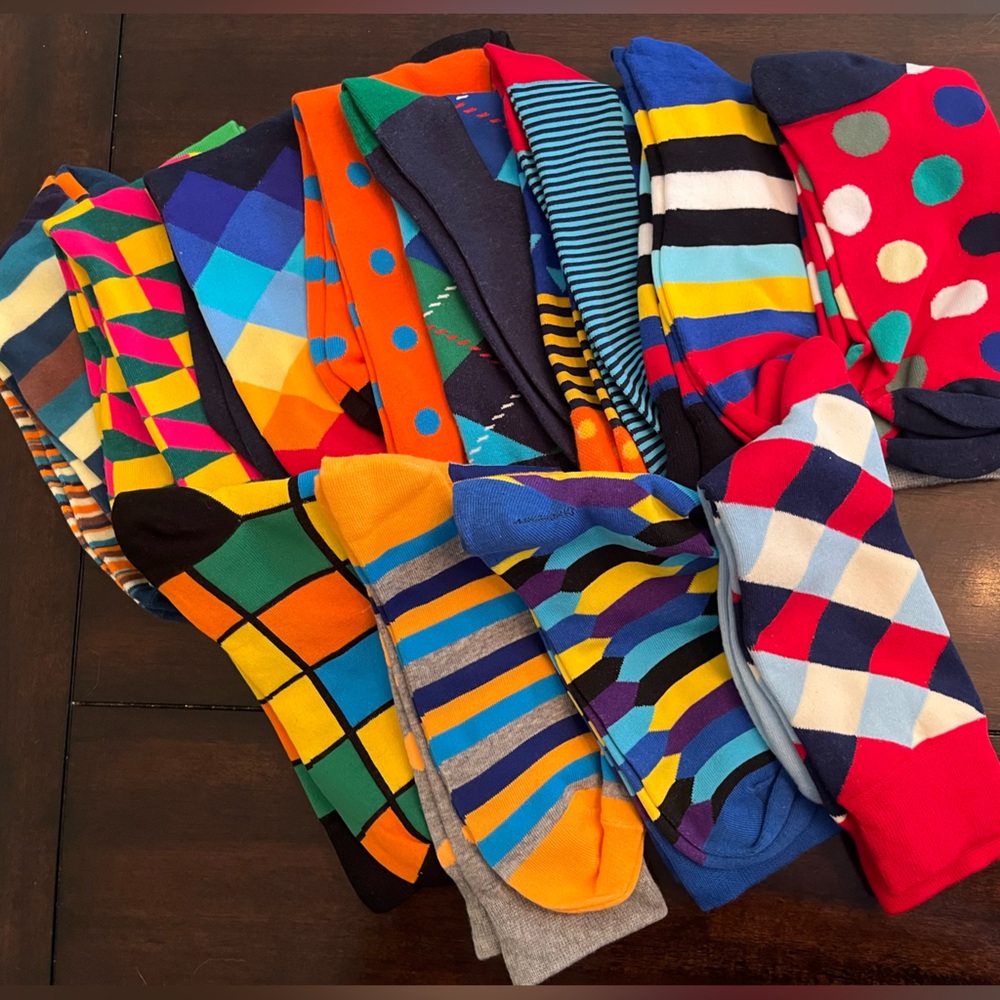 Colorful Patterned Men's Socks Set